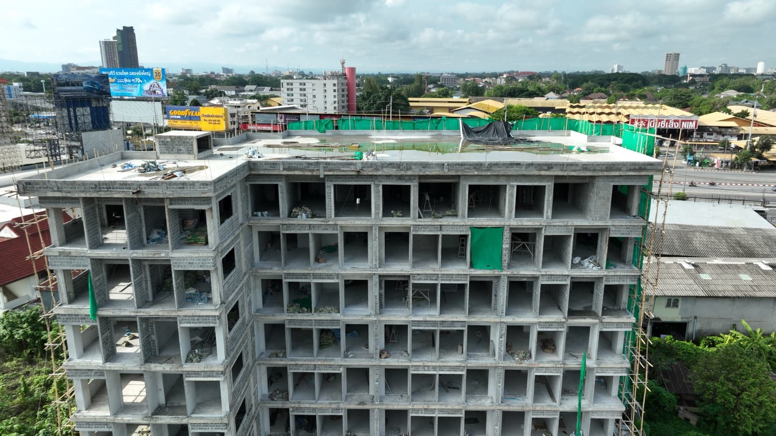 Piampiti construction site in Chiang Mai — structural work in progress