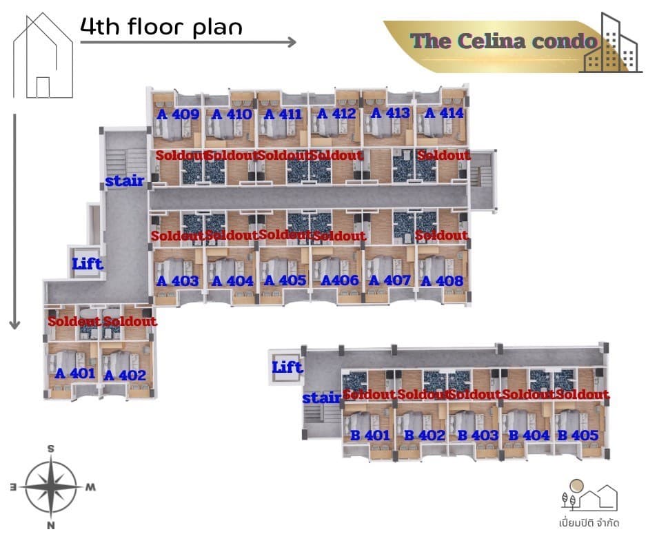Floor plan of Unit A412